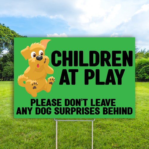 Children At Play- 12"x18" Coroplast Sign Children At Play- 12"x18" Coroplast Sign