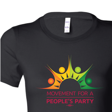 Movement For a People's Party Official Logo (Black ladies tee)