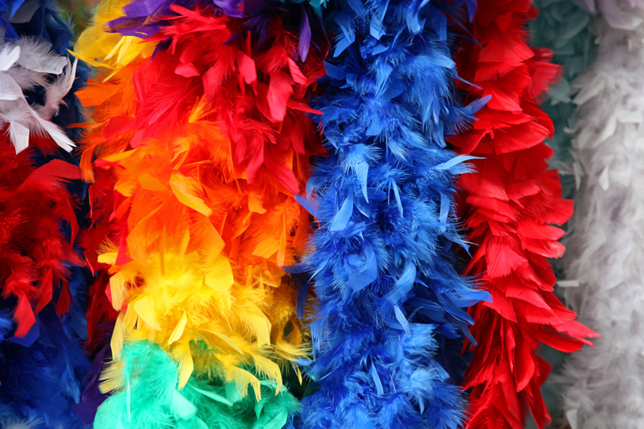  12 Pcs 6.6 ft Colorful Feather Boas with 12 Pcs Heart