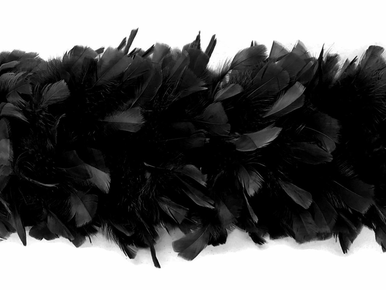 Efavormart 2 Yards Deluxe Marabou Ostrich Feather Boas Premium Turkey Flat  Chandelle Boa for Arts and Crafts - Black- 2 Yards 