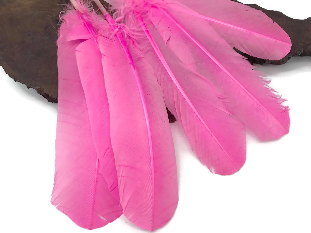 1 Lb. - Red Turkey Tom Rounds Secondary Wing Quill Wholesale Feathers (Bulk)
