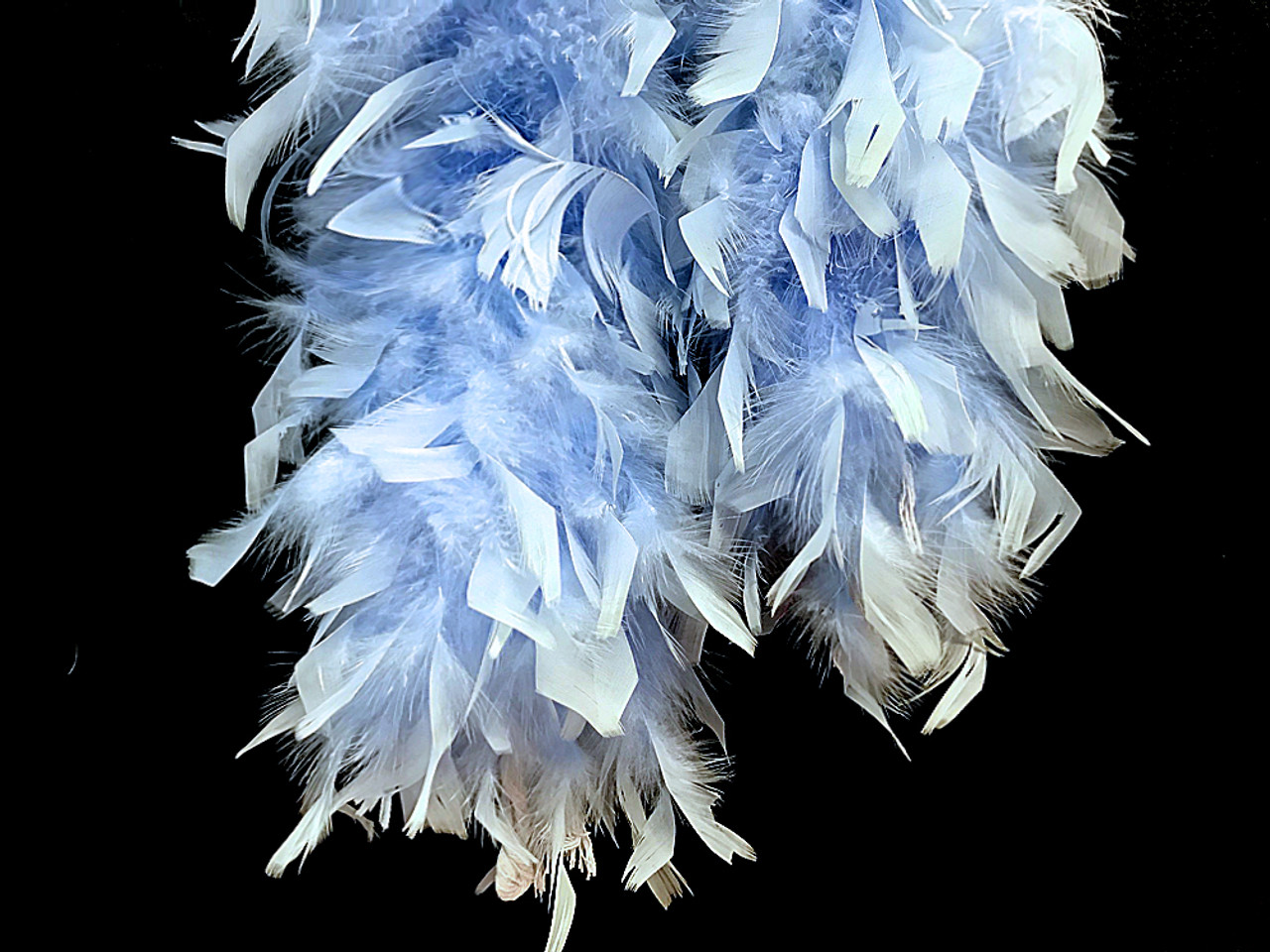 Light Blue Chandelle Feather Trim
