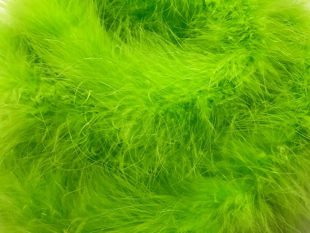 Skinny Marabou Feather Boa - 2 Yards - Lime Green 