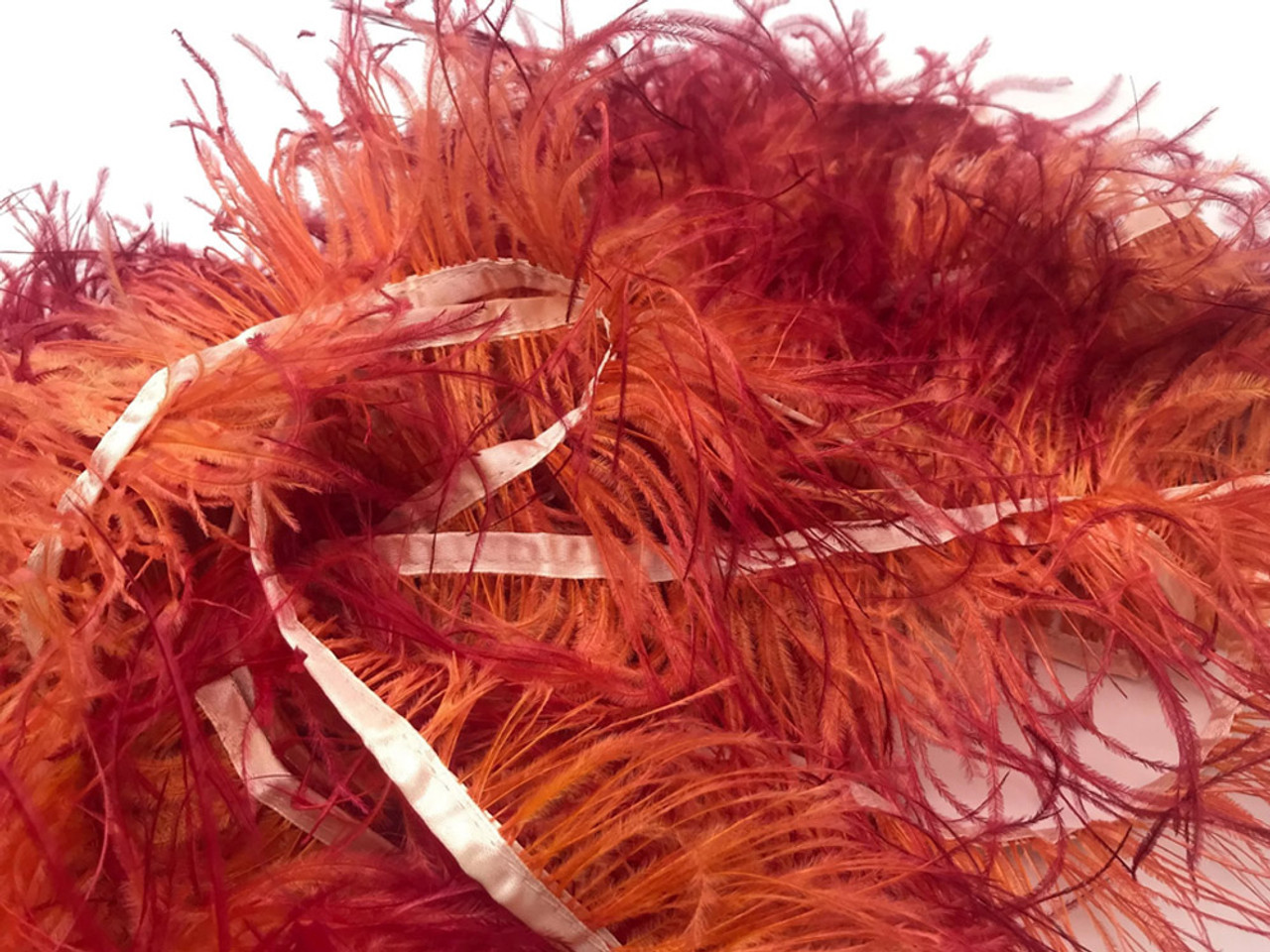 Red Ostrich Feathers Trim Sewing Fringe 2Yard 4-6inch For DIY Dress Sewing  Craft Clothing Latin Wedding Dress Decoration Ostrich Feather Trim