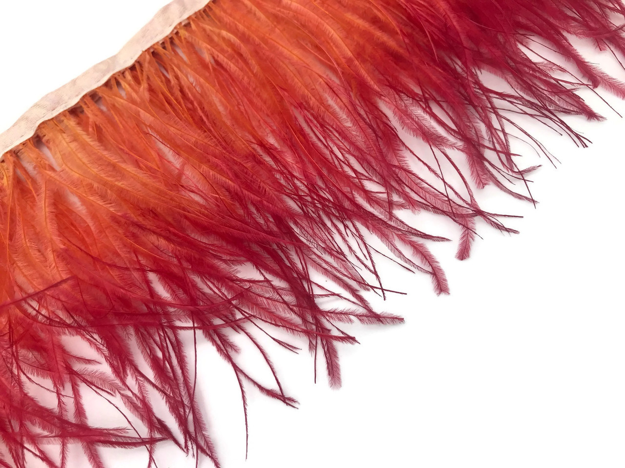 Ostrich Feather Fringe 2PLY - Tango Red –  by Zucker Feather  Products, Inc.