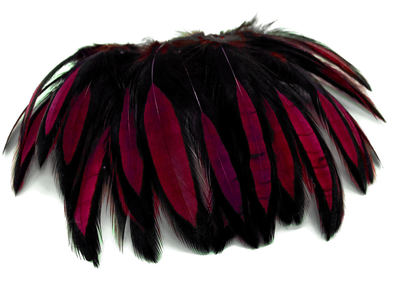 Small Violet Purple Craft Feathers Laced Rooster Cape Feathers for