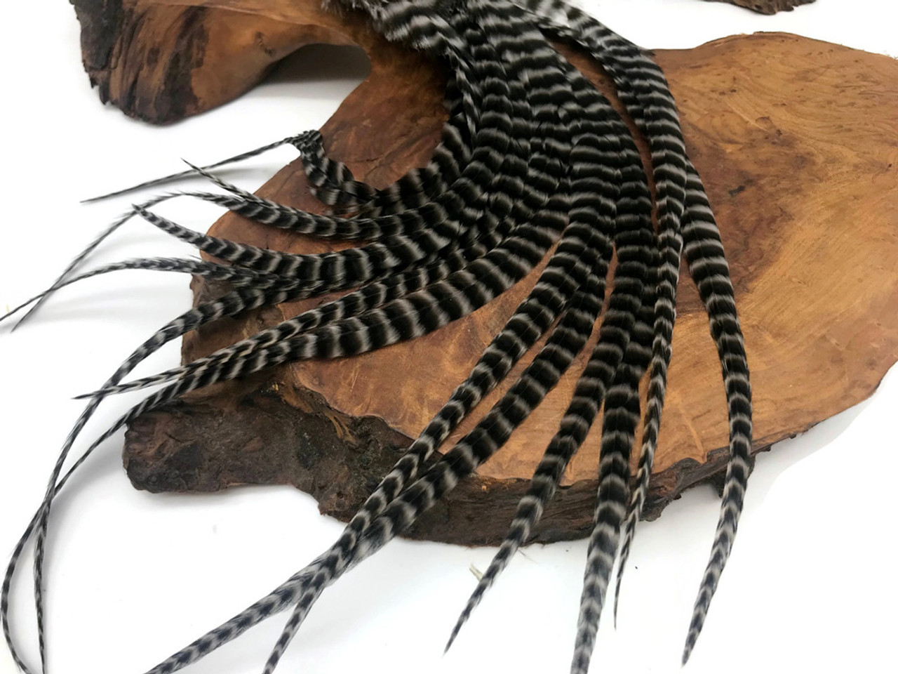 6 Pieces Natural Grizzly Rooster Hair Feathers