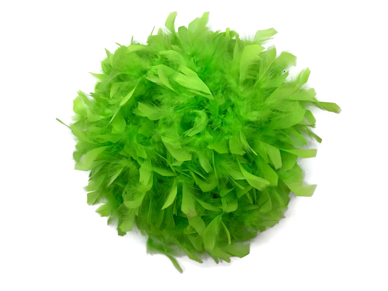 Moonlight Feather 2 Yards - Kelly Green Chandelle Feather Boa, 80 Gram