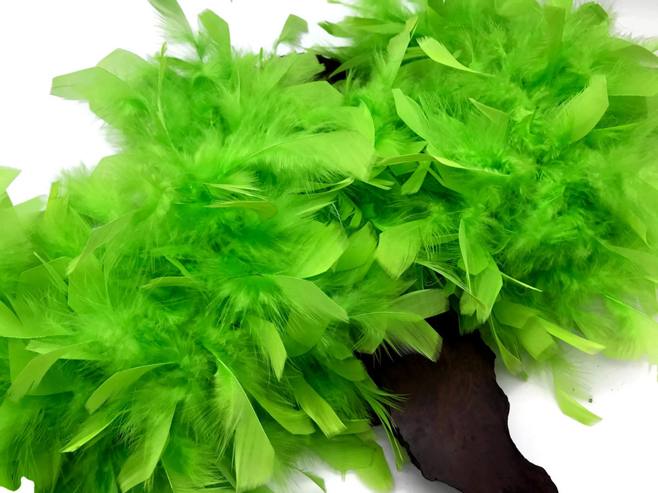 Skinny Marabou Feather Boa - 2 Yards - Lime Green 