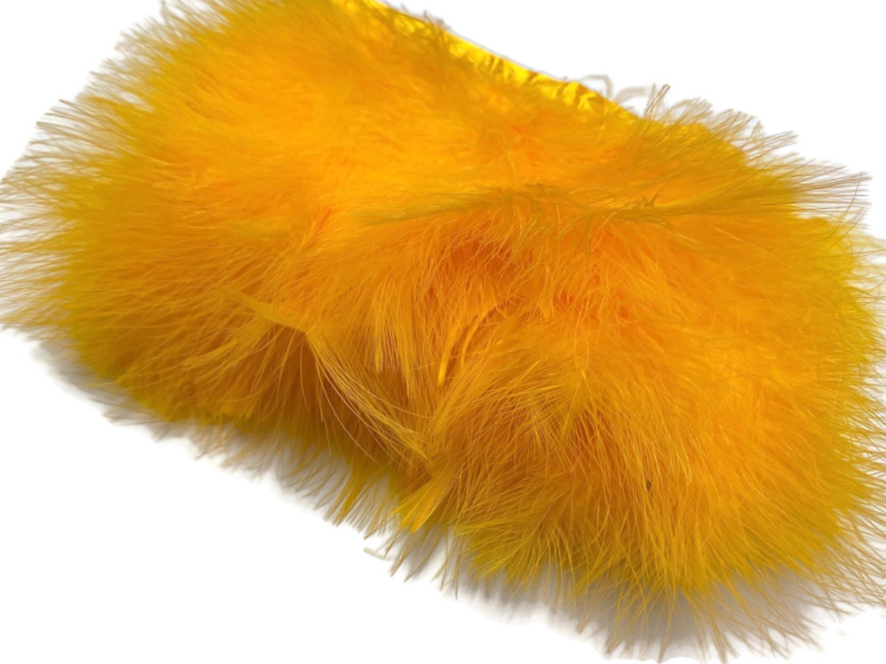 Yellow / Brown Feather trims For Men's Hats Dozen