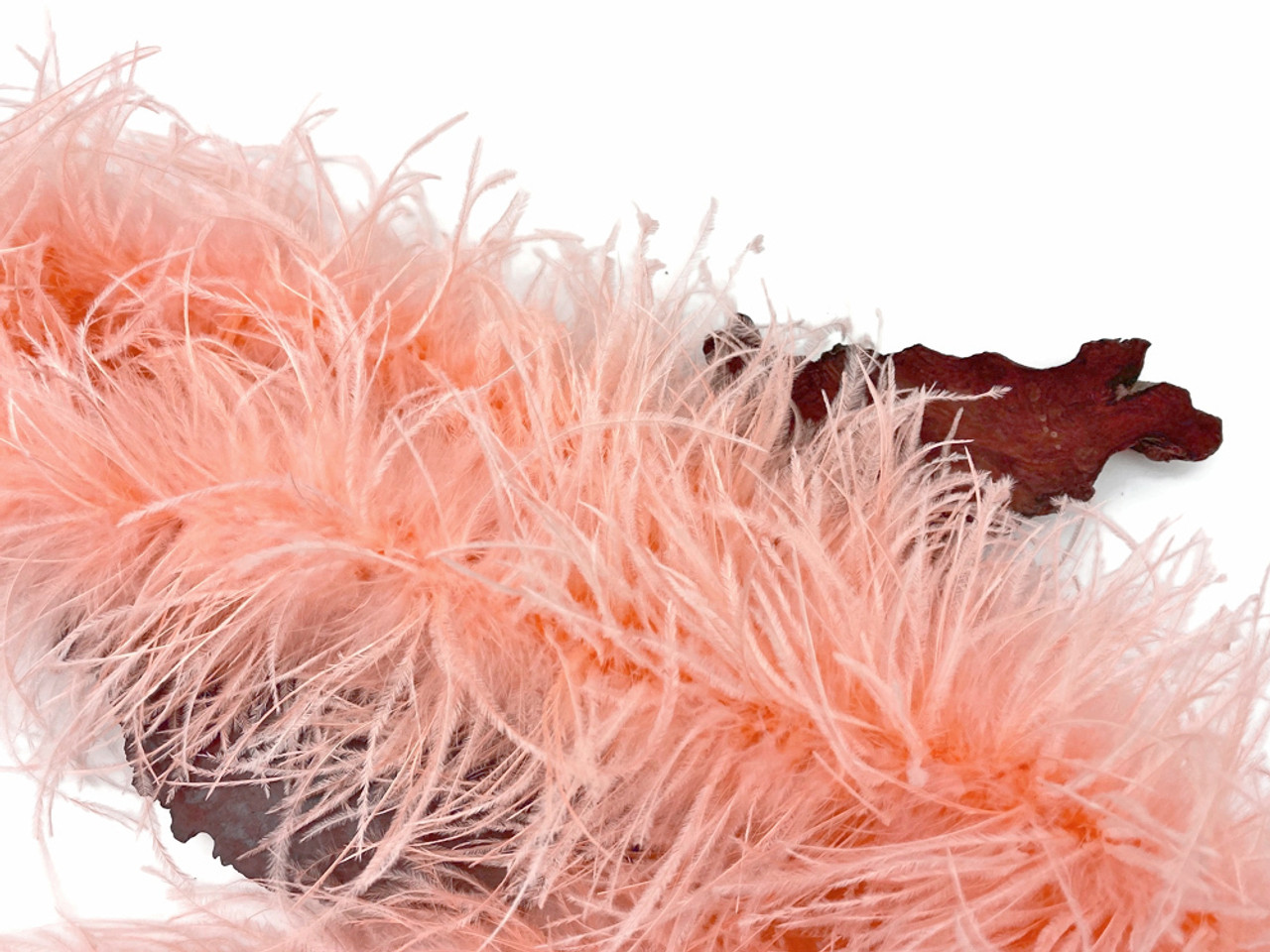 2 Yards - Pink Blush 2 Ply Ostrich Medium Weight Fluffy Feather Boa