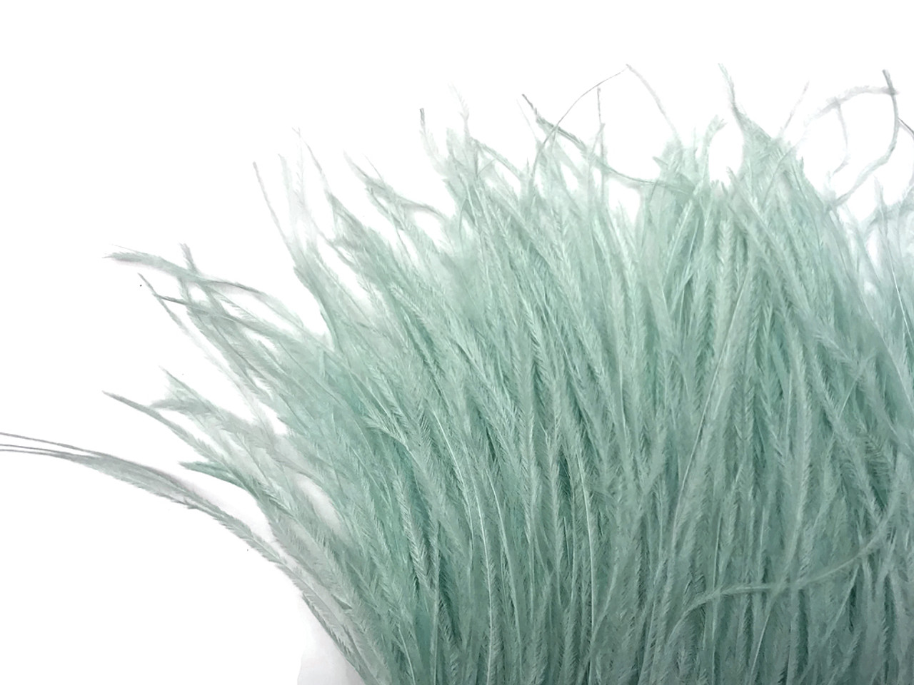 Periwinkle Single Ply Ostrich Feather Fringe Trim - 5 - Feathers