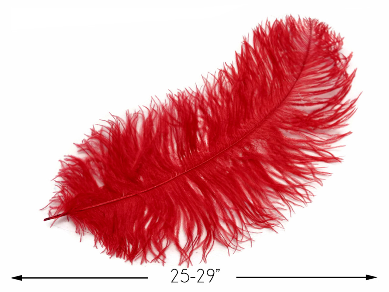 Red Feathers, 2 Pieces, 6-7 Inches 