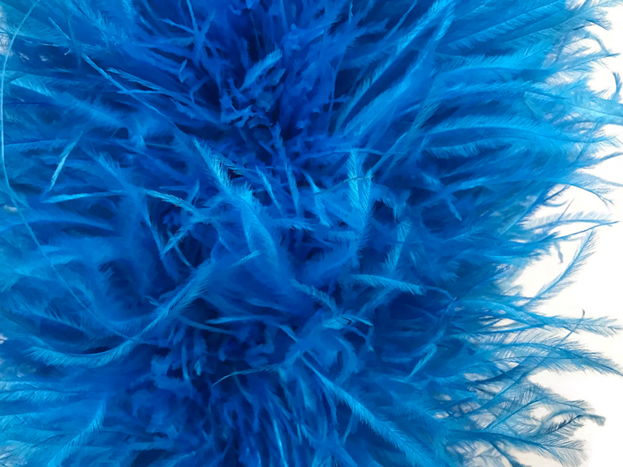 6 Inch Strip Aqua Blue Ostrich Fringe Trim