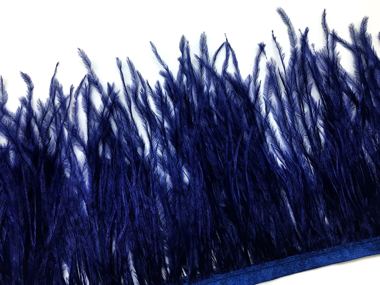 6 Inch Strip Aqua Blue Ostrich Fringe Trim