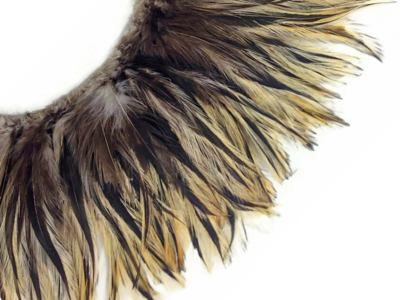 Rooster Feathers, 4-6” Natural Rooster Badger Saddle Strung Craft Feathers