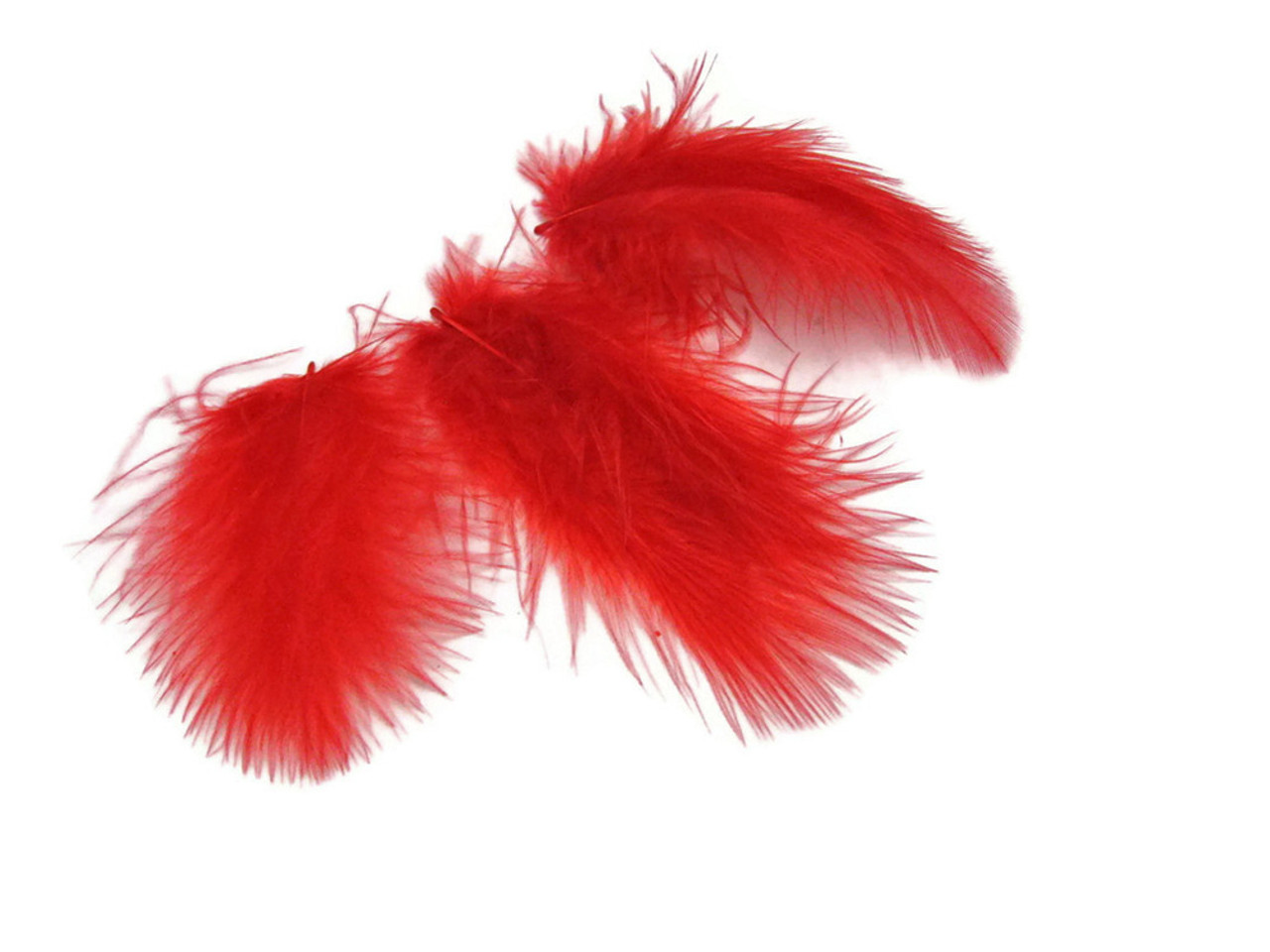 lwingflyer 100pcs Yellow Fluffy Turkey Marabou Feathers 4-6 Inches