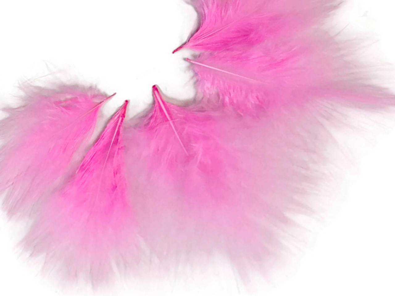 Turkey Marabou Dyed Candy Pink Feathers | Buy Craft Feathers