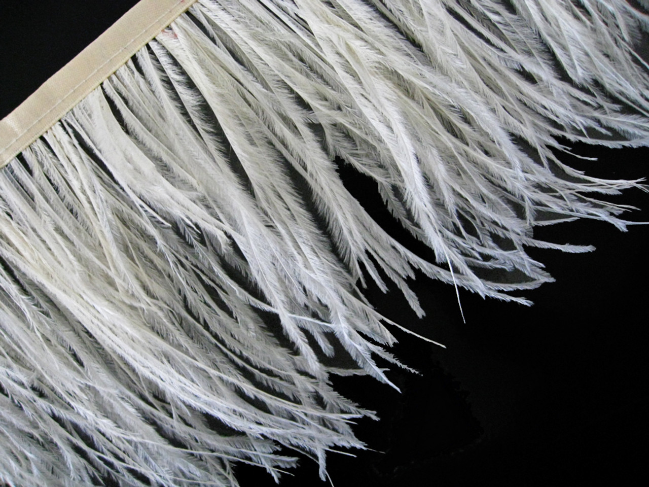 Periwinkle Single Ply Ostrich Feather Fringe Trim - 5 - Feathers