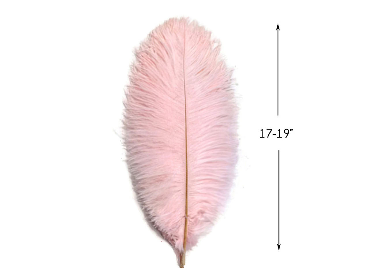 Zucker Feather Products Ostrich Feathers Narrow - Tipless Drabs - Candy Pink, White