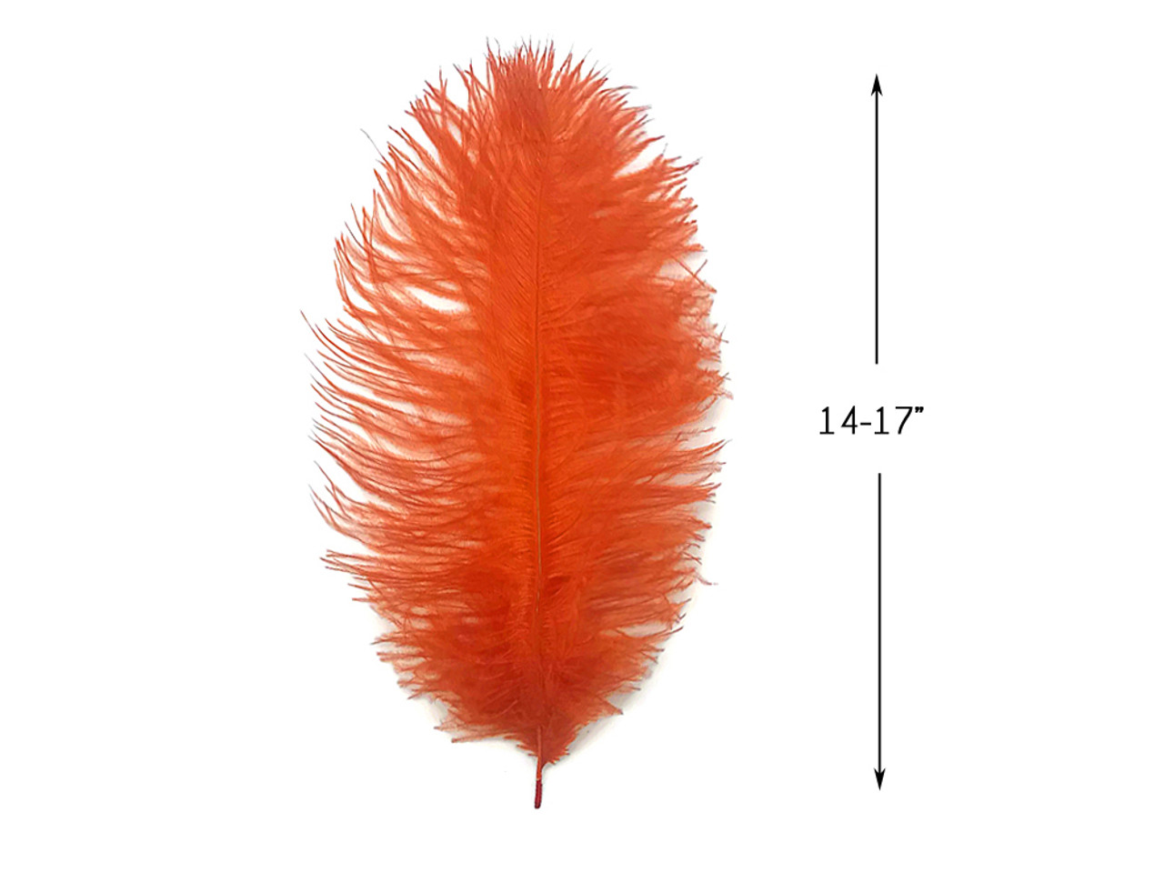 Orange Ostrich Feather 16-20 inch Long per Each