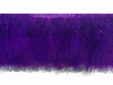 1 Yard - Purple Marabou Turkey Fluff Feather Fringe Trim