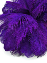 1/2 Lb - 17-19" Purple Ostrich Large Drab Wholesale Feathers (Bulk)