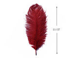 10 Pieces - 11-13" Burgundy Bleached & Dyed Ostrich Drabs Body Feathers