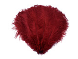 10 Pieces - 11-13" Burgundy Bleached & Dyed Ostrich Drabs Body Feathers