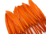 1/4 Lb. - Orange Dyed Duck Cochettes Loose Wing Quill Wholesale Feather (Bulk)