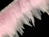 1 Yard - Light Pink Rooster Neck Hackle Saddle Feather Wholesale Trim
