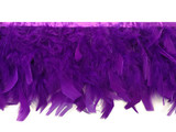 1 Yard - Purple Chandelle Turkey Fluffy Feather Trim