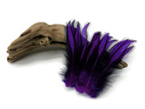 10 Pieces - Purple Dyed BLW Laced Long Rooster Cape Whiting Farms Feathers