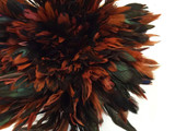 1 Yard - Light Pink Half Bronze Strung Rooster Schlappen Wholesale Feathers (Bulk)
