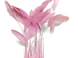 Soft pink fluffy rooster craft feathers
