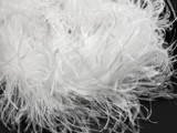 2 Yards - 5 Ply Snow White Heavy Weight Ostrich Fluffy Feather Boa