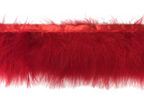 Red Marabou Turkey Fluff Feather Fringe Trim