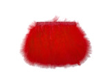 1 Yard - Red Marabou Turkey Fluff Feather Fringe Trim