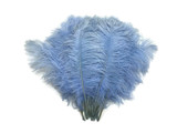 10 Pieces -  12-16" Light Blue Dyed Ostrich Tail Fancy Feathers