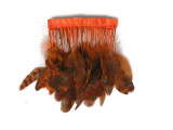 1 Dozen - Orange Chinchilla Stripped Rooster Coque Tail Feathers