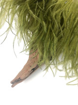 10 Yards - Olive Green Ostrich Fringe Trim Wholesale Feather (Bulk)