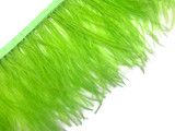 10 Yards - Lime Green Ostrich Fringe Trim Wholesale Feather (Bulk)