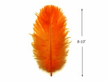 100 Pieces - 8-10" Orange Ostrich Dyed Drab Body Wholesale Feathers (Bulk)