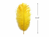 100 Pieces - 8-10" Yellow Ostrich Dyed Drab Body Wholesale Feathers (Bulk)