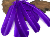1 Lb. - Purple Turkey Tom Rounds Secondary Wing Quill Wholesale Feathers (Bulk)