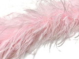 2 Yards - 5 Ply Light Pink Heavy Weight Ostrich Fluffy Feather Boa