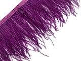 6 Inch Strip - Amethyst Purple Ostrich Fringe Trim Feather