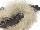 2 Yards - Ivory 2 Ply Ostrich Medium Weight Fluffy Feather Boa