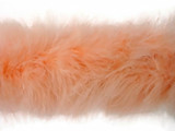 2 Yards - Peach Turkey Medium Weight Marabou Feather Boa 25 Gram