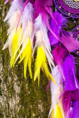 1 Pack - Purple Dyed Turkey T-Base triangle Body Plumage Feathers 0.50 Oz.